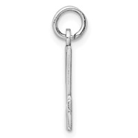 Sterling Silver Rhodium-plated Elongated Number 94 Charm view 2