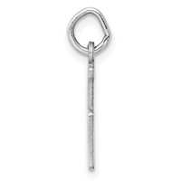 Sterling Silver Rhodium-plated Elongated Number 95 Charm view 2
