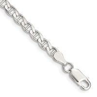 Sterling Silver 4.0mm D C Flat Anchor Curb Chain view 1
