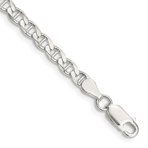 Sterling Silver 4.15mm Flat Cuban Anchor Chain