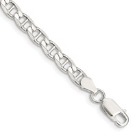 Sterling Silver 4.65mm D C Flat Anchor Curb Chain view 1
