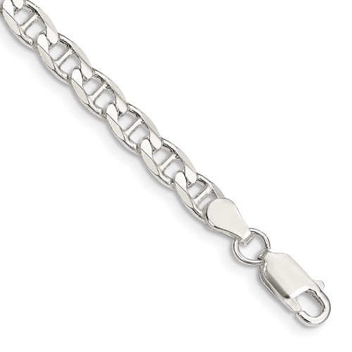 Sterling Silver 4.65mm D C Flat Anchor Curb Chain