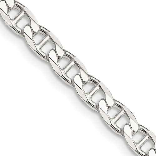 Sterling Silver 4.65mm Flat Cuban Anchor Chain