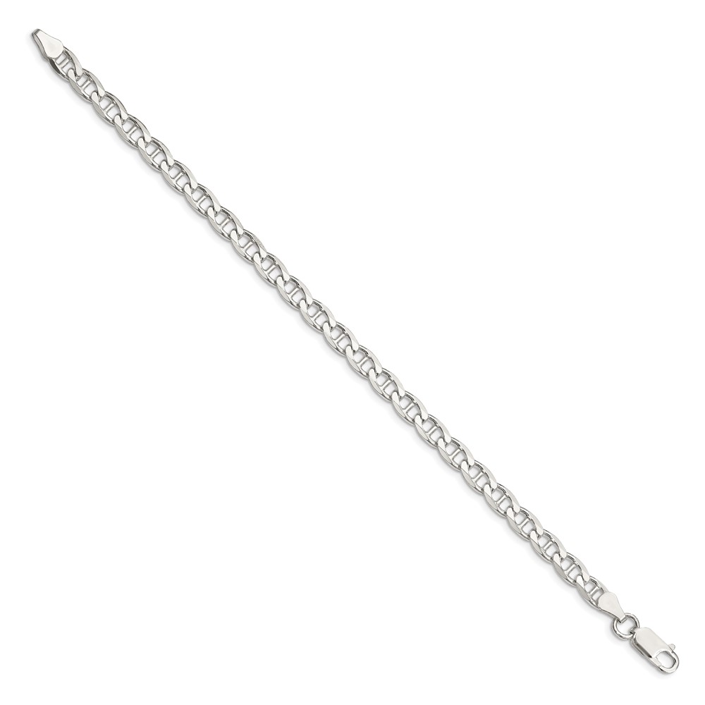 Sterling Silver 5.7mm D/C Flat Anchor Curb Chain (QFAN150-9)