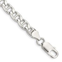 Sterling Silver 6.5mm D C Flat Anchor Curb Chain view 1