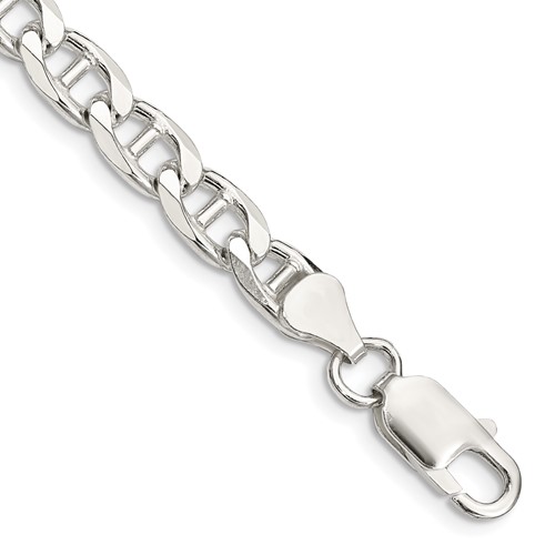 Sterling Silver 6.5mm D C Flat Anchor Curb Chain