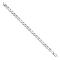 Sterling Silver 7.4mm D C Flat Anchor Curb Chain view 2