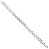 Sterling Silver 8.25mm D C Flat Anchor Curb Chain view 2
