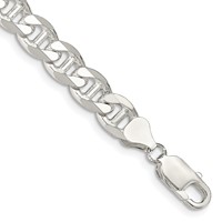 Sterling Silver 8.25mm D C Flat Anchor Curb Chain view 1