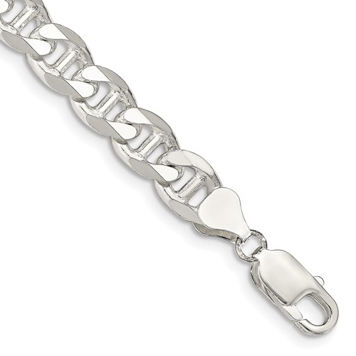 Sterling Silver 8.25mm D C Flat Anchor Curb Chain