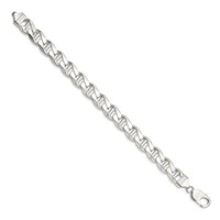 Sterling Silver 10.8mm D C Flat Anchor Curb Chain view 2