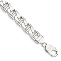 Sterling Silver 10.8mm D C Flat Anchor Curb Chain view 1
