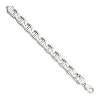 Sterling Silver 13.5mm D C Flat Anchor Curb Chain view 2