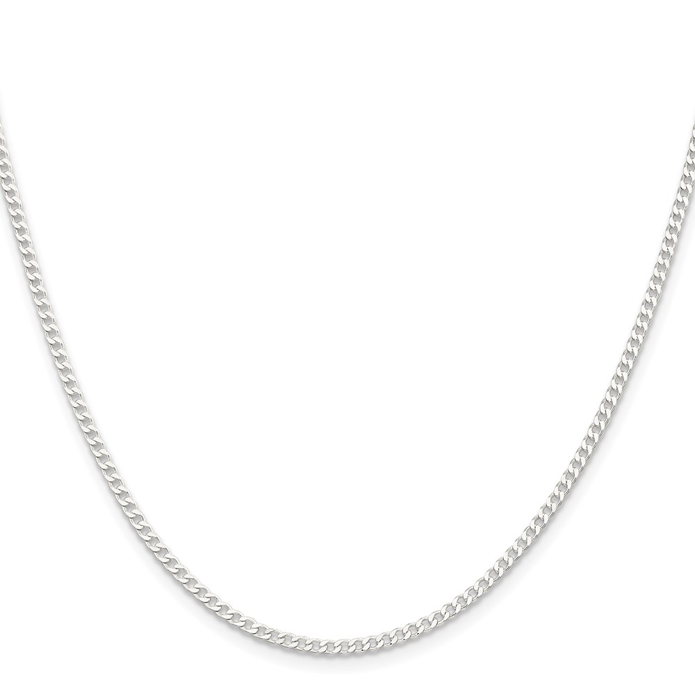 Sterling Silver 2.3mm Beveled Curb Chain (QFB060-30)