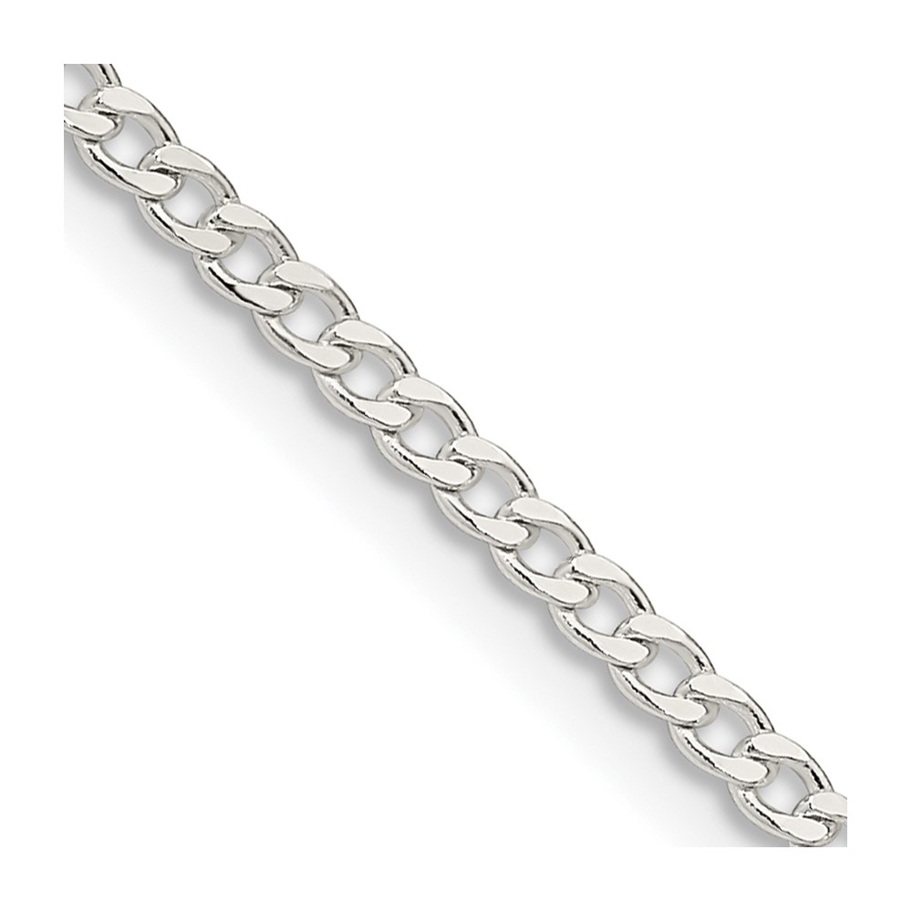 Sterling Silver 2.3mm Beveled Curb Chain (QFB060-16)
