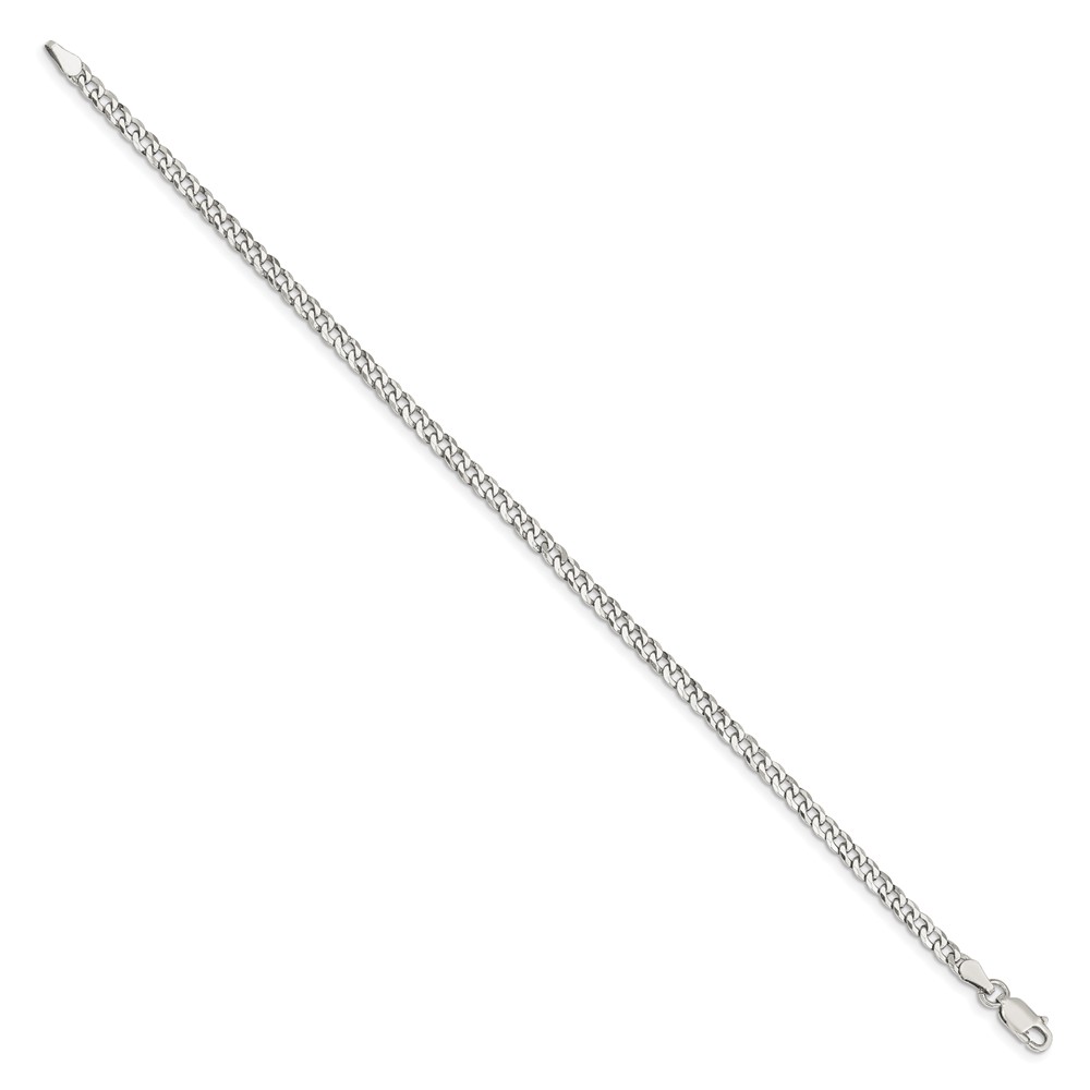 Sterling Silver 3.2mm Beveled Curb Chain (QFB080-7)