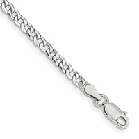 Sterling Silver 3.2mm Beveled Curb Chain view 1