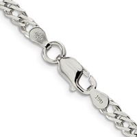 Sterling Silver 4mm Beveled Curb Chain view 3