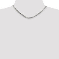 Sterling Silver 4mm Beveled Curb Chain view 4