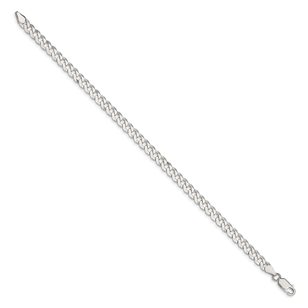 Sterling Silver 5mm Beveled Curb Chain (QFB120-7)