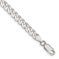 Sterling Silver 5mm Beveled Curb Chain view 1