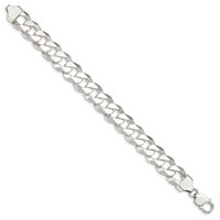 Sterling Silver 14mm Beveled Curb Chain view 2