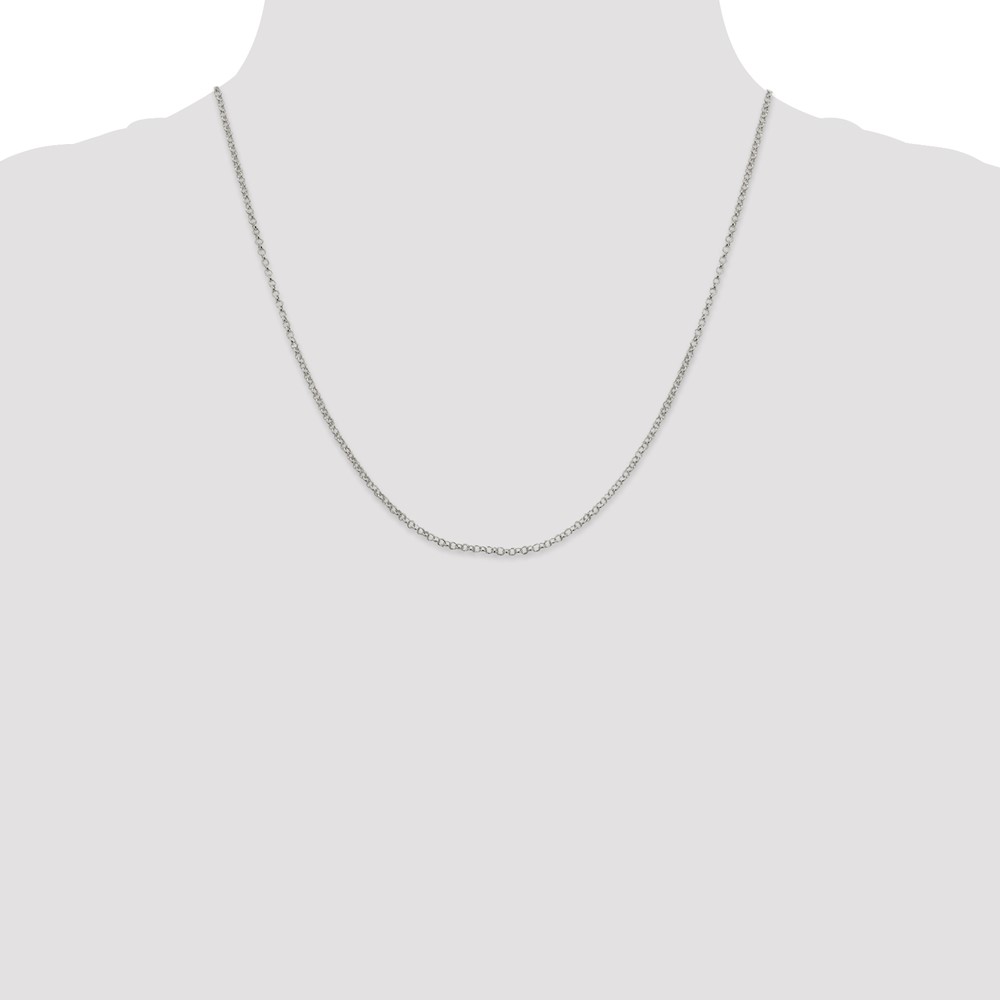 Sterling Silver 2mm Rolo Chain (QFC1-20)