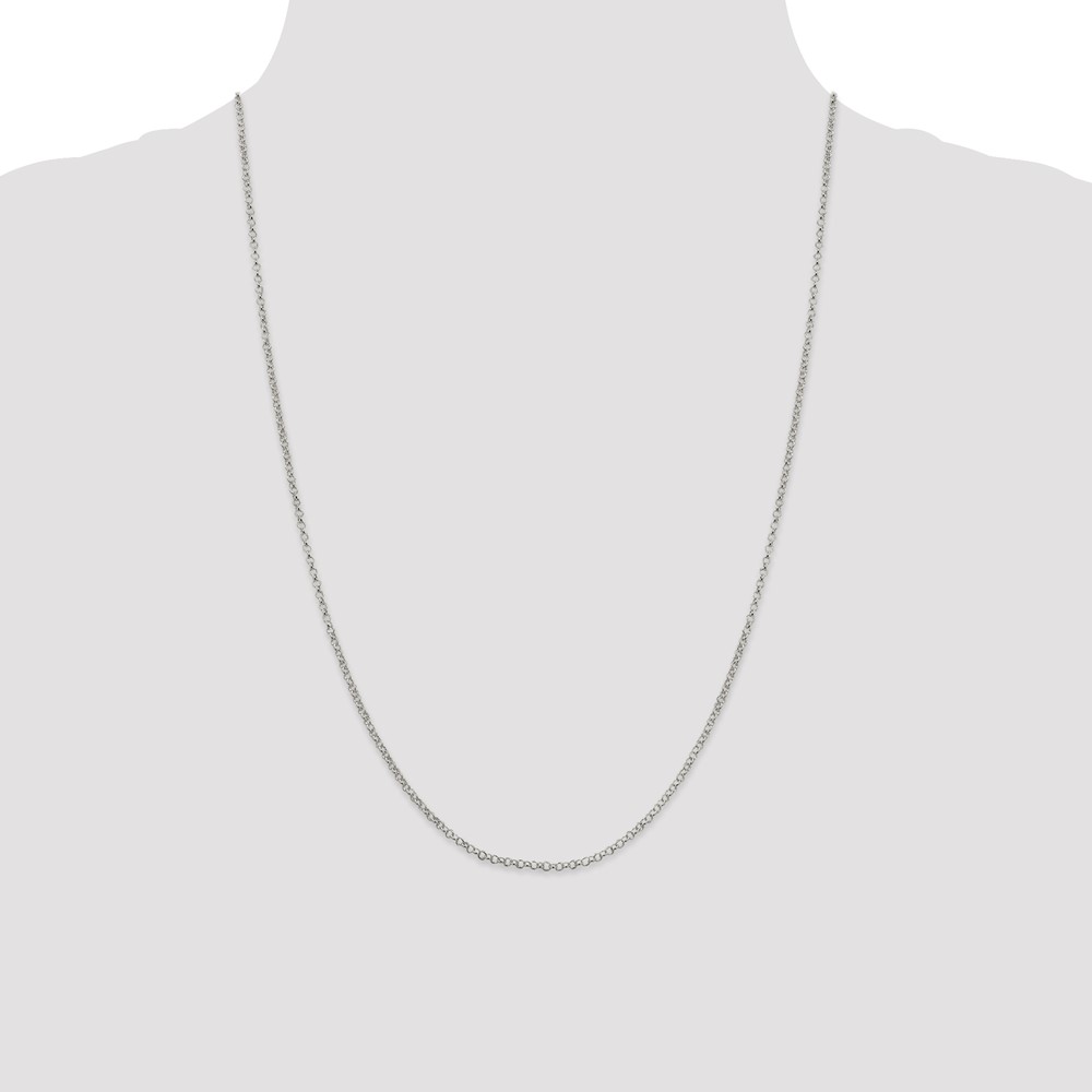 Sterling Silver 2mm Rolo Chain (QFC1-24)