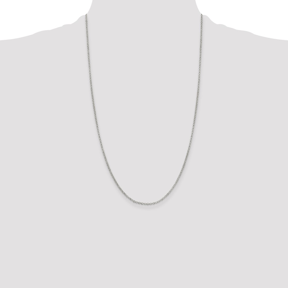 Sterling Silver 2mm Rolo Chain (QFC1-26)