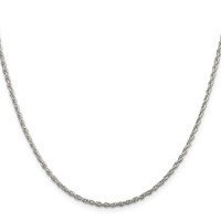 Sterling Silver 2mm Loose Rope Chain view 2