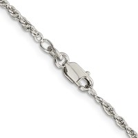 Sterling Silver 2mm Loose Rope Chain view 3