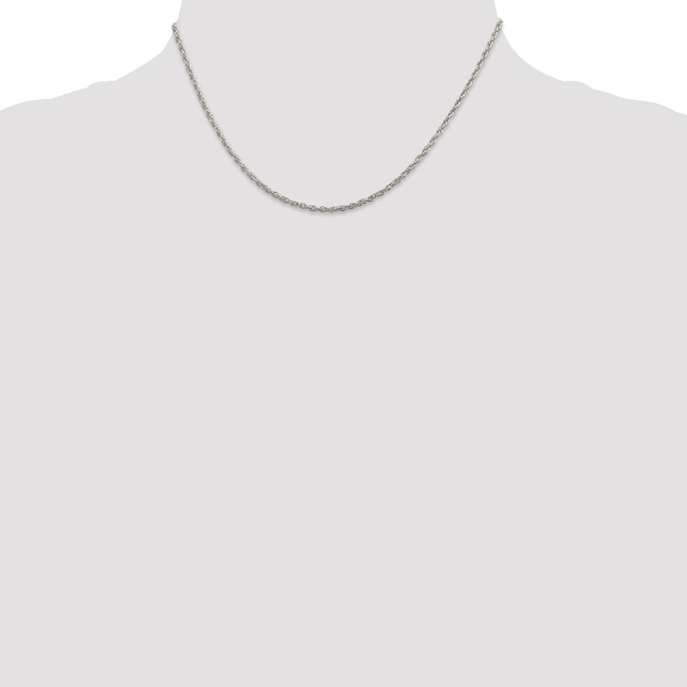 Sterling Silver 2mm Loose Rope Chain (QFC100-16)
