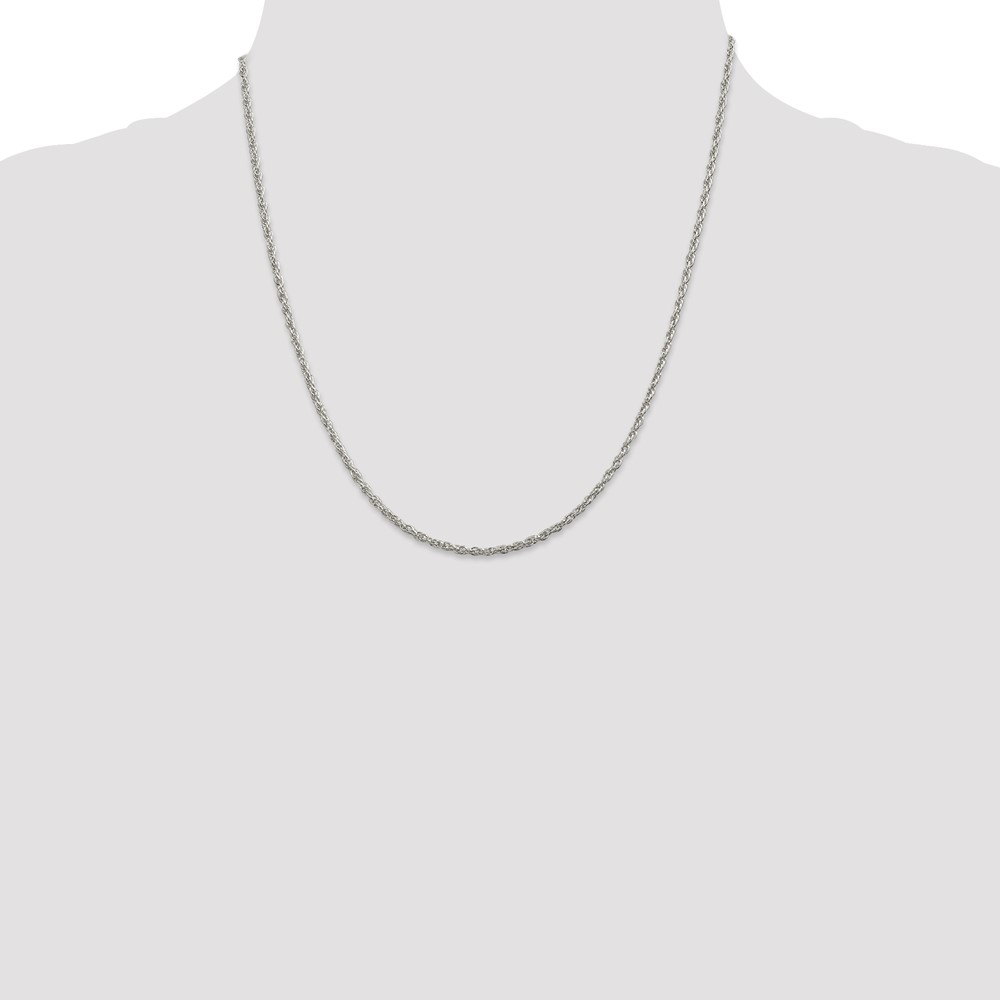 Sterling Silver 2mm Loose Rope Chain (QFC100-20)