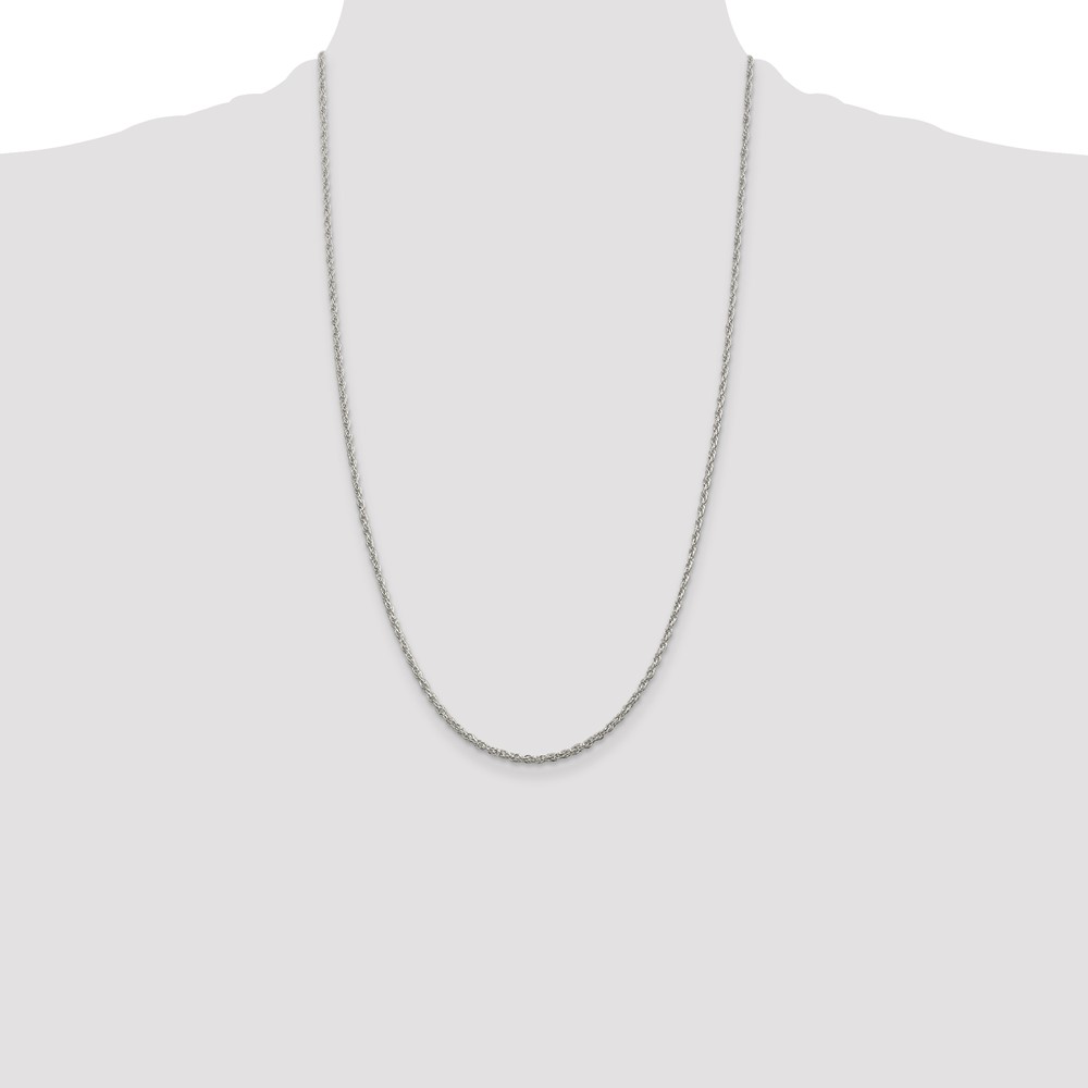 Sterling Silver 2mm Loose Rope Chain (QFC100-26)