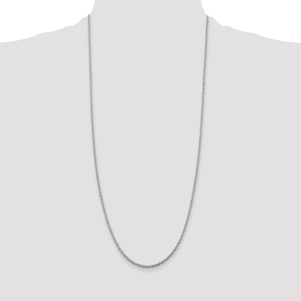 Sterling Silver 2mm Loose Rope Chain (QFC100-30)