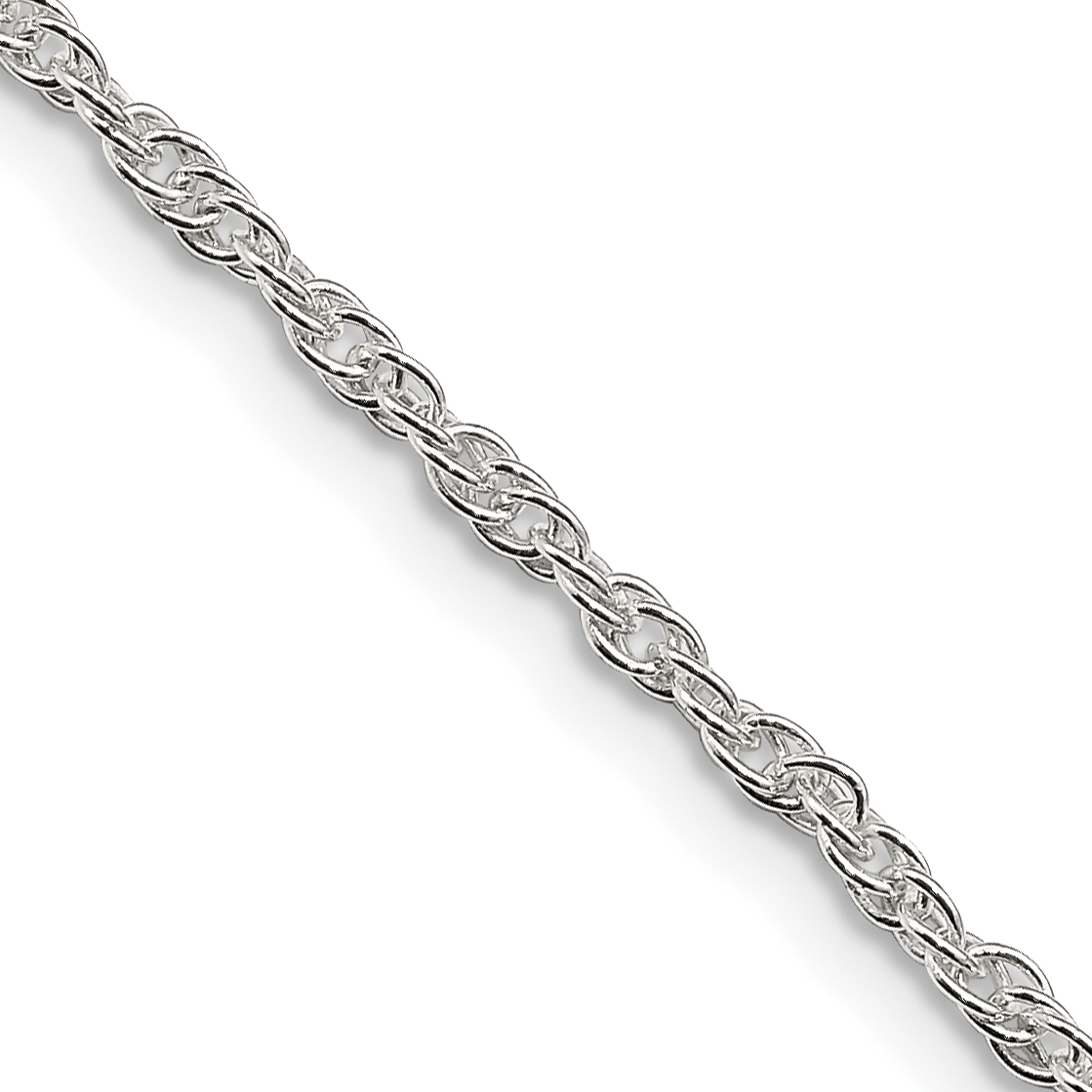 Sterling Silver 2mm Loose Rope Chain (QFC100-18)