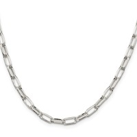 Sterling Silver 5mm Elongated Open Link Chain view 2