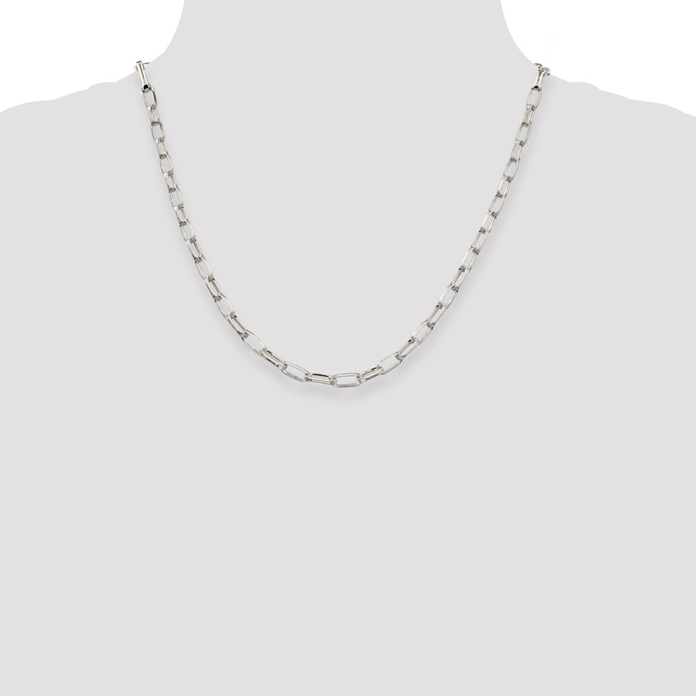 Sterling Silver 5mm Elongated Open Link Chain (QFC102-20)