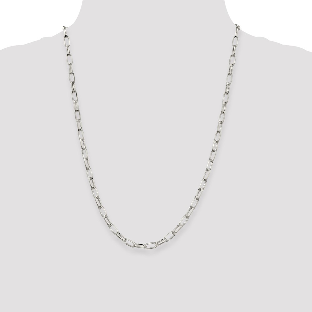 Sterling Silver 5mm Elongated Open Link Chain (QFC102-24)