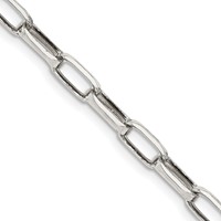 Sterling Silver 5mm Elongated Open Link Chain view 1