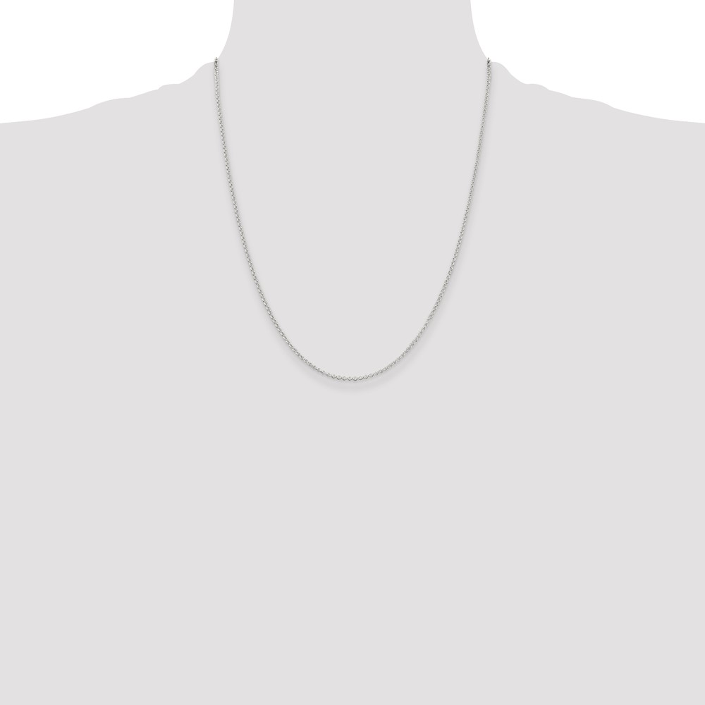 Sterling Silver 1.5mm Rolo Chain (QFC103-22)