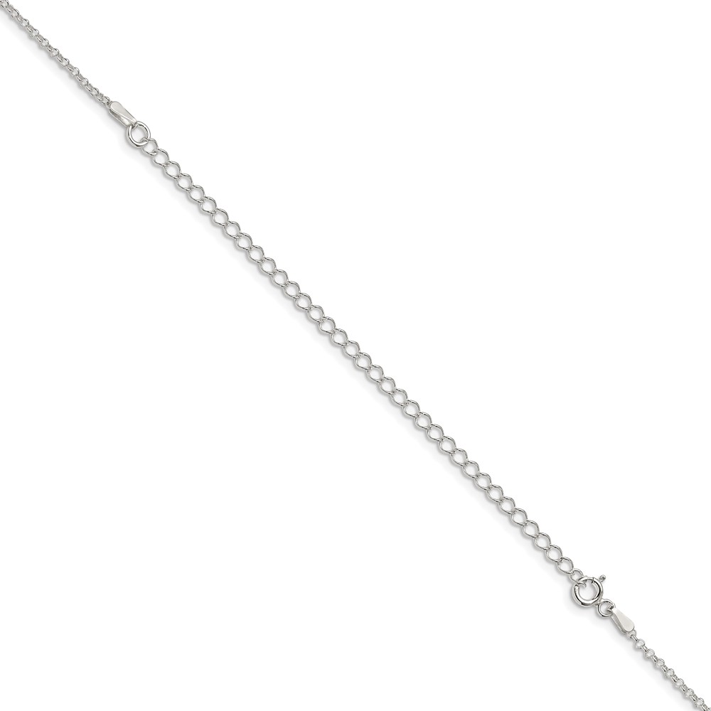 Sterling Silver 1.5mm Rolo Chain w/4in ext. (QFC103E-22)