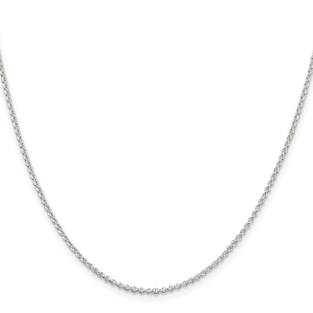 Sterling Silver Rhodium-plated 1.5mm Rolo Chain (QFC103R-20)
