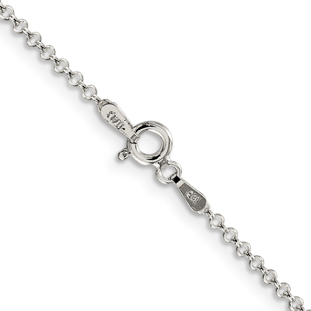 Sterling Silver Rhodium-plated 1.5mm Rolo Chain (QFC103R-20)