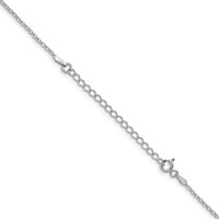 Sterling Silver Rhodium-plated 1.5mm Rolo Chain with a Extention, 2" view 3