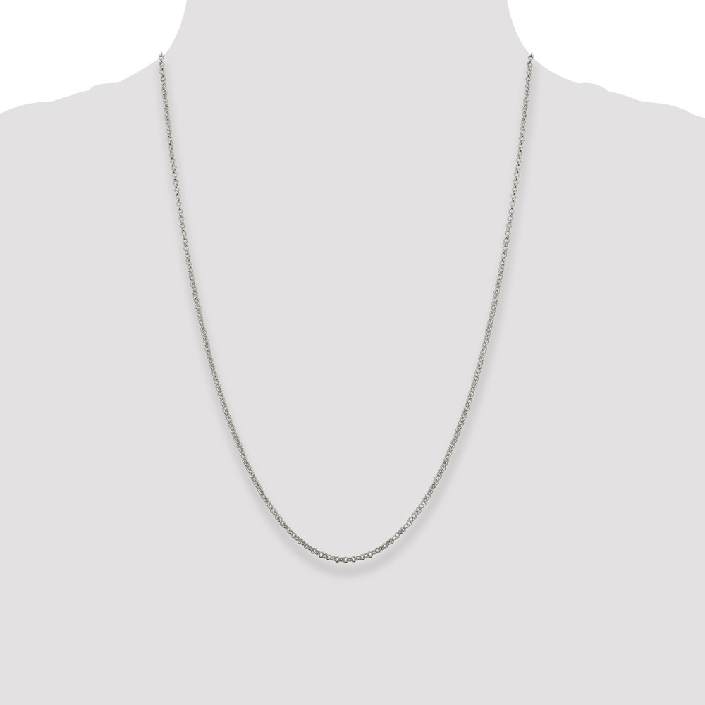 Sterling Silver 2mm Rolo Chain (QFC104-24)