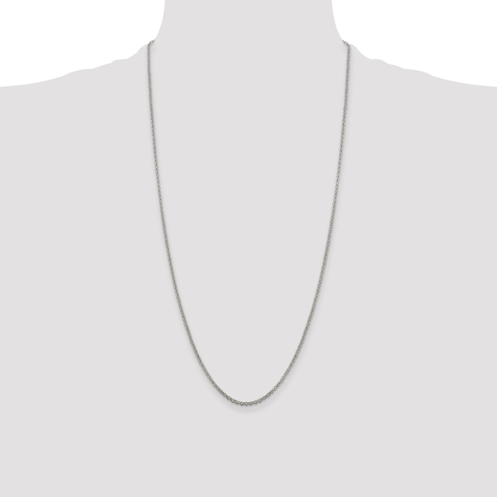 Sterling Silver 2mm Rolo Chain (QFC104-28)