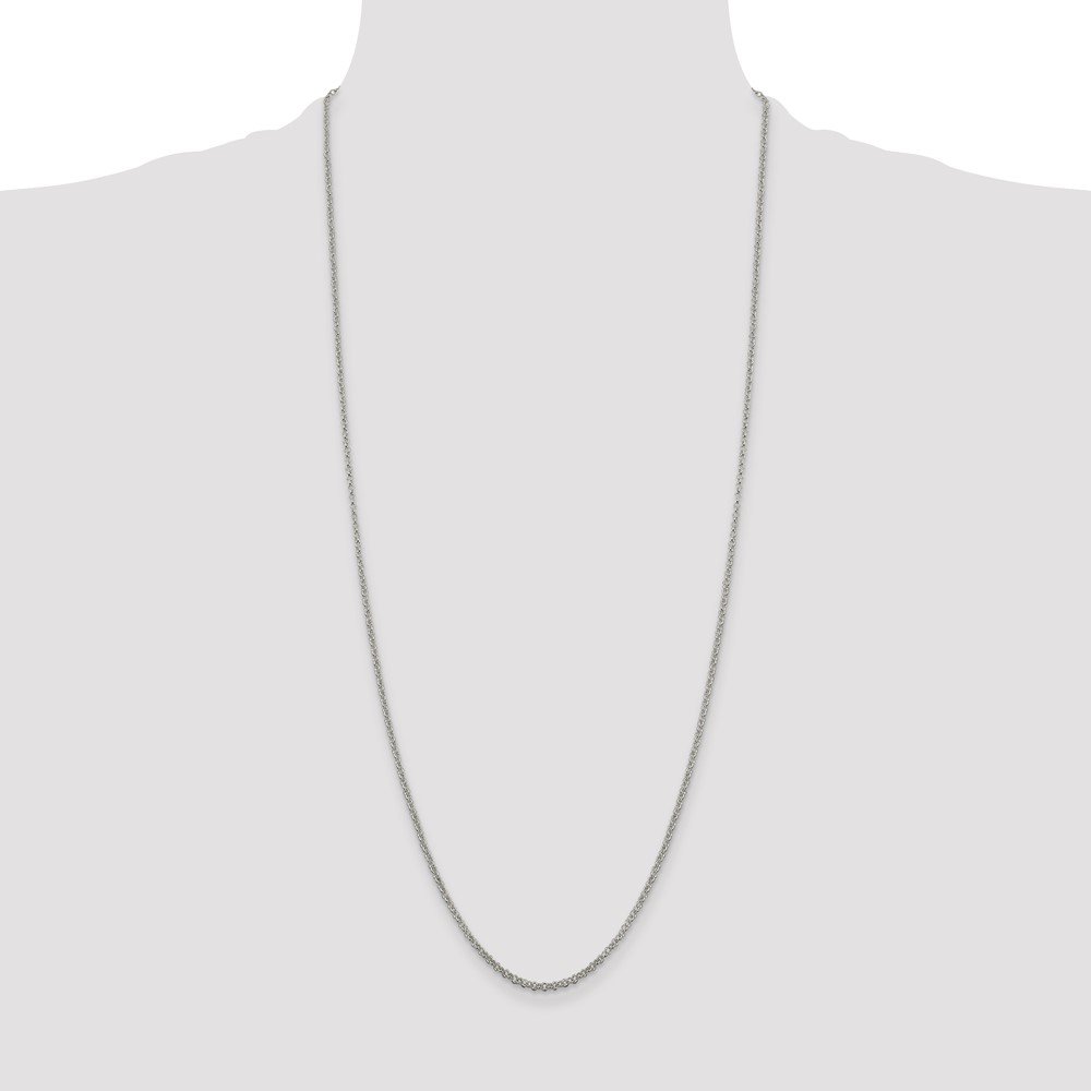 Sterling Silver 2mm Rolo Chain (QFC104-30)