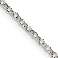 Sterling Silver 2mm Rolo Chain view 1