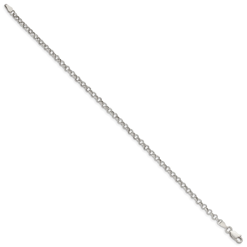 Sterling Silver 3mm Semi-solid Rolo Chain (QFC105-7)